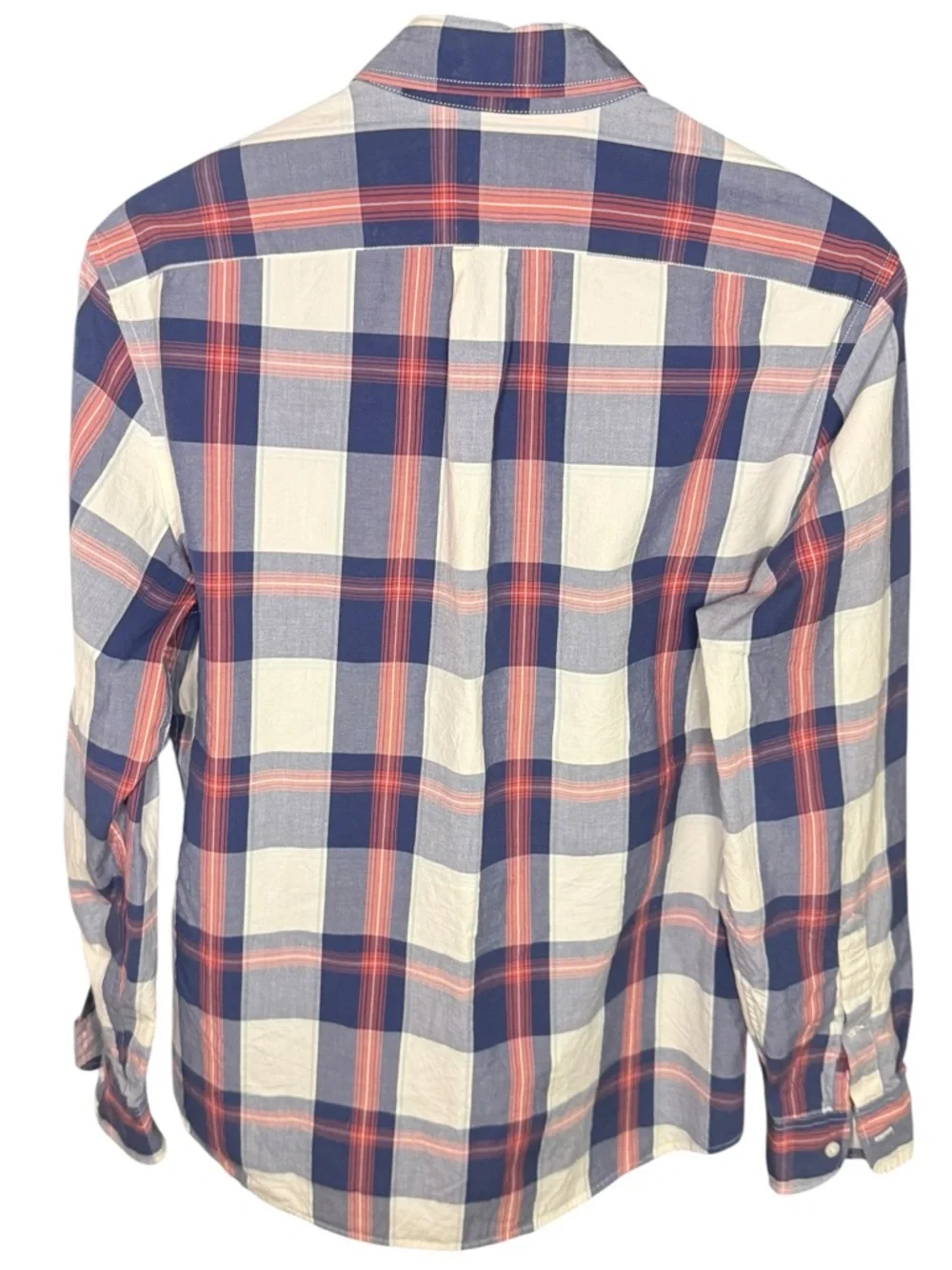 J.Crew Small Mens Plaid Button Down Shirt Slim Untucked Stretch Preppy Americana